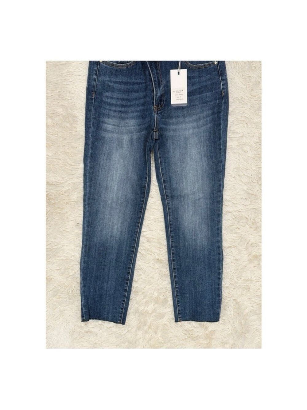 Risen Blue Jeans w/ Asymmetrical Zipper/Button Closure - Size 11/30 (NWT)